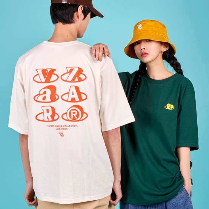 [바잘] 폴 인 바잘 반팔 티셔츠 (6color) - 풋셀스토어